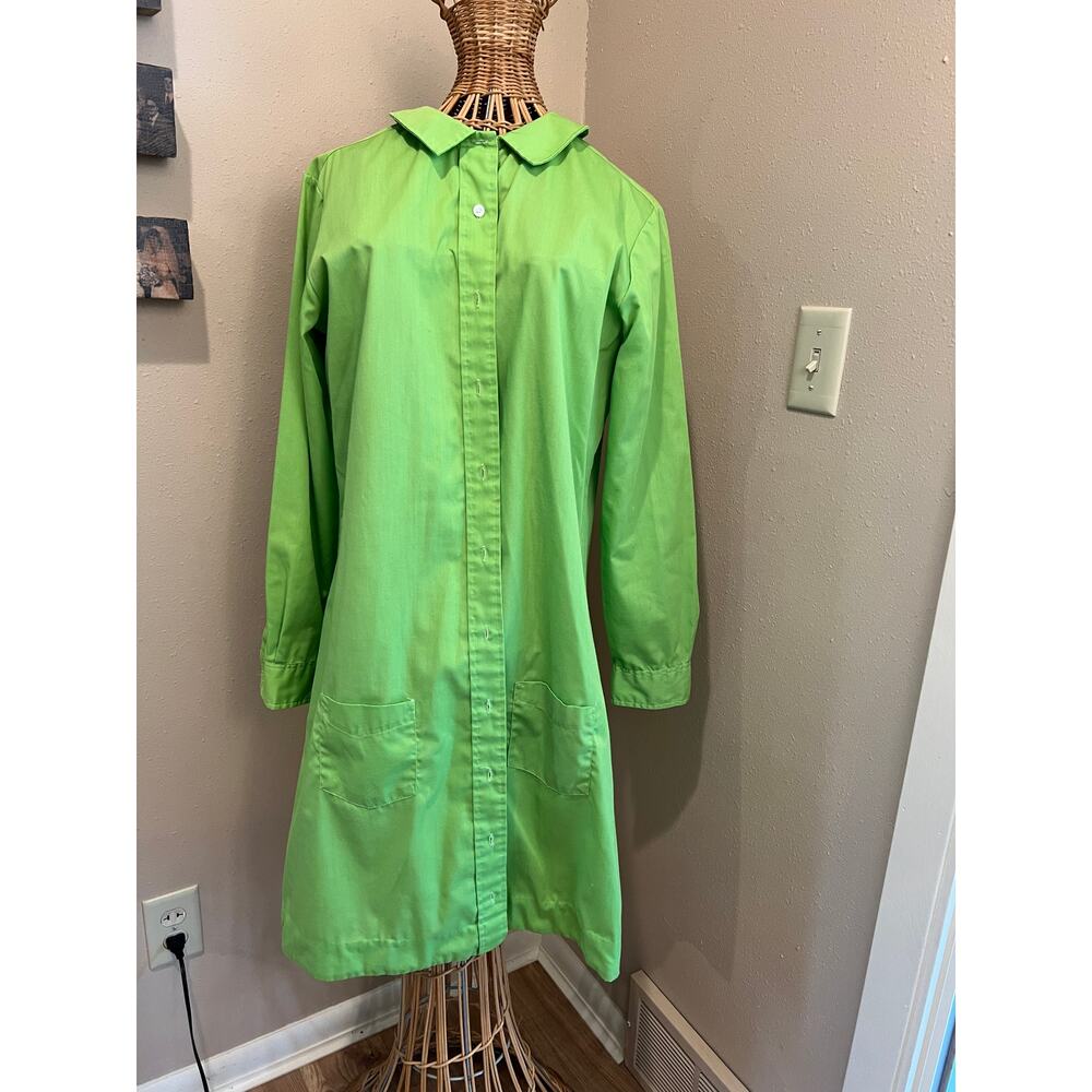 1960s Work Coat Duster Dress Frock Vintage